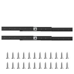 Laatikkokiskot hiiliterästä 400 mm täyden ulosvedon vaimentimella 1 pari