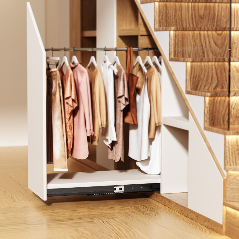 Laatikkokiskot alasa-asenteiset hiiliteräksiset 600 mm täysi ulosveto 117 kg 1 pari