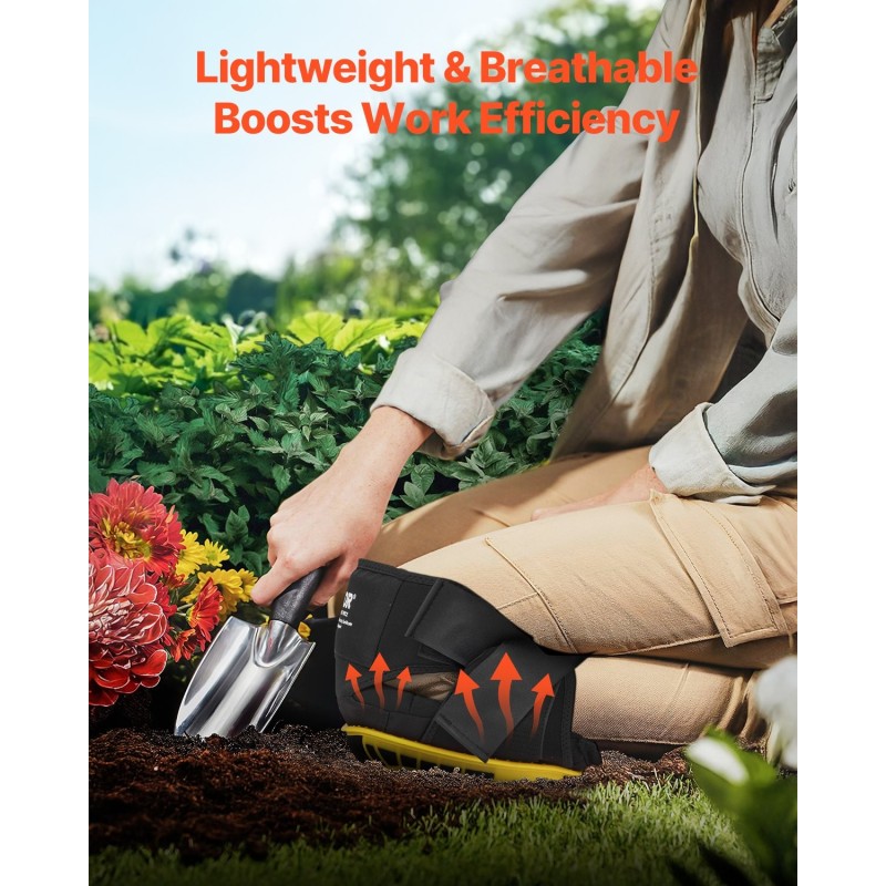 Polvisuojat pidennetty malli muovikuori vaahto geelipehmuste kaksi jatkohihnaa lattiatöihin