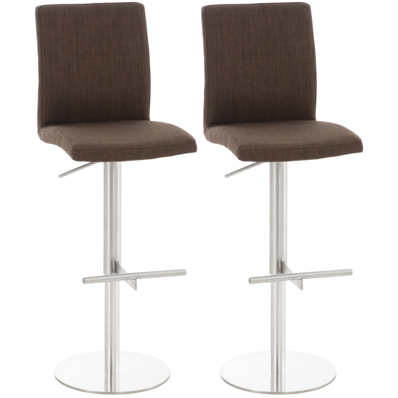 Cadiz-baarijakkarat 2 kpl kangasverhoilulla korkeussäädettävät pyörivät