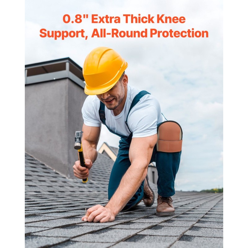 Nahkaiset polvisuojat EVA-vaahtopehmusteella konepestävät yksi koko lattiatöihin