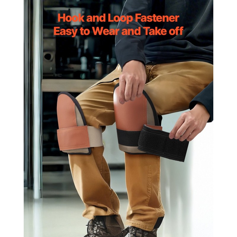 Nahkaiset polvisuojat EVA-vaahtopehmusteella konepestävät yksi koko lattiatöihin