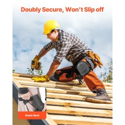 Työpolvisuojat muovikuori EVA-vaahto musta yksi koko 160 kg kantavuudella lattiatöihin