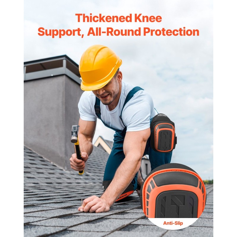 Pitkät polvisuojat EVA ja geelipehmuste lattia- ja rakennustöihin aikuisten koko L