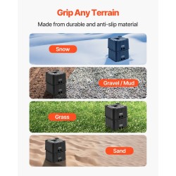 Tunkkiblokit PP-muovi 2 kpl 152,4 mm tukikorkeus 2,7 tonnia matkailuvaunuille ja matkailuautoille