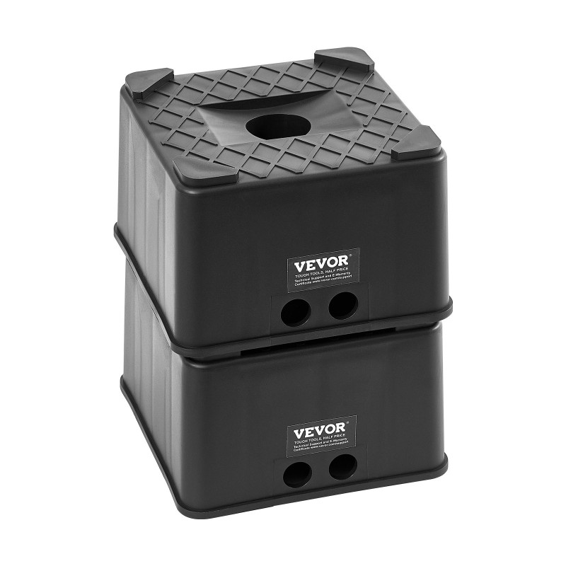Tunkkiblokit PP-muovi 2 kpl 152,4 mm tukikorkeus 2,7 tonnia matkailuvaunuille ja matkailuautoille