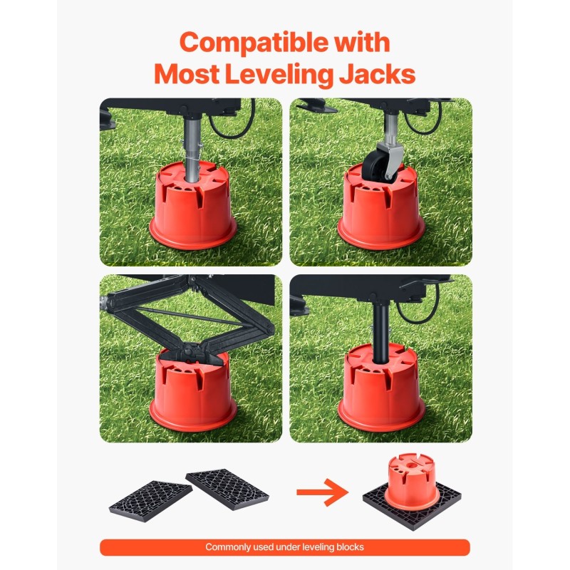 Tasauspalikkasarja PP-muovia 8 osaa matkailuvaunuille ja perävaunuille