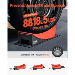 Kaarevat matkailuauton tasaimet 2 kpl PP-muovia säädettävä korkeus 12,7–101,6 mm luistamaton kumimatto