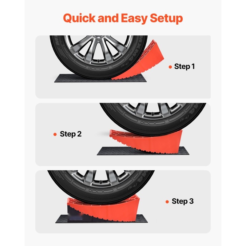 Kaarevat matkailuauton tasaimet 2 kpl PP-muovia säädettävä korkeus 12,7–101,6 mm luistamaton kumimatto