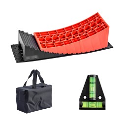 Kaarevat matkailuauton tasaimet 2 kpl PP-muovia säädettävä korkeus 12,7–101,6 mm luistamaton kumimatto