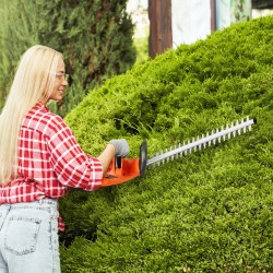 Akkukäyttöinen pensasleikkuri 20V 2Ah 540 mm kaksipuolinen terä matalille oksille