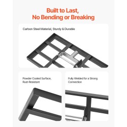 Nurmikon tasoitusrulla hiiliteräs 254x430 mm pohjalevy 5-osainen 198 cm varsi