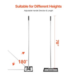 Nurmikon tasoitusrulla hiiliteräs 254x430 mm pohjalevy 5-osainen 198 cm varsi