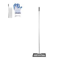 Nurmikon tasoitusrulla hiiliteräs 254x430 mm pohjalevy 5-osainen 198 cm varsi