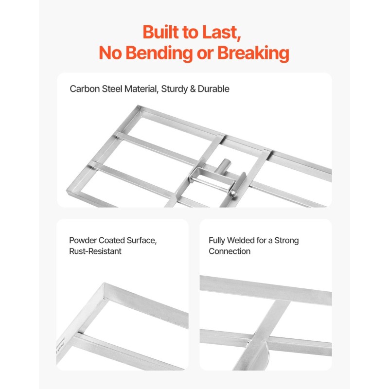 Maan- ja nurmikon tasoitustyökalu hiiliteräs jauhemaalattu pohjalevy 355 x 762 mm