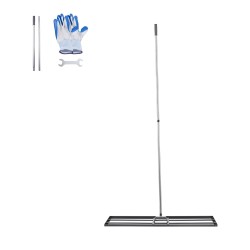 Nurmikon tasoitusharja hiiliteräs pohjalevy 1219 mm pitkä 2130 mm kahva