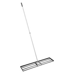 Nurmikon tasoitusharja hiiliteräs pohjalevy 1219 mm pitkä 2130 mm kahva