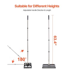 Nurmen tasoitushara ruostumaton teräs alumiiniseos 431x254 mm säädettävä 1610 mm varsi