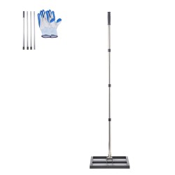 Nurmen tasoitushara ruostumaton teräs alumiiniseos 431x254 mm säädettävä 1610 mm varsi