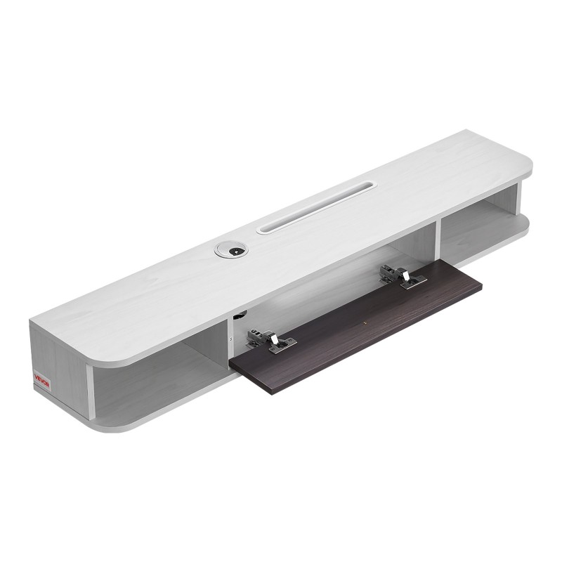 Seinään kiinnitettävä leijuva TV-taso 120 cm E1-lastulevy 52 kg kantavuus