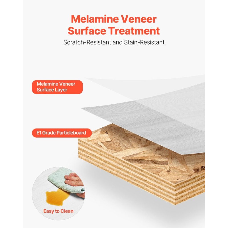 Seinäkiinnitteinen leijuvapaneelinen TV-taso 55-tuumainen E1-lastulevy valkoinen puunsävy