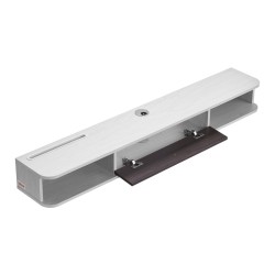 Seinäkiinnitteinen leijuvapaneelinen TV-taso 55-tuumainen E1-lastulevy valkoinen puunsävy