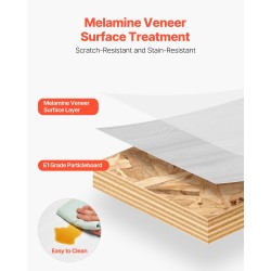 Seinäasenteinen kelluva TV-taso 1800 mm E1-lastulevy valkoinen ja puunsävy reititinpaikalla