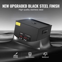 Ultraäänipesuri 15 l ruostumattomalla sisäsäiliöllä 40 kHz 360W digitaalinen ohjaus