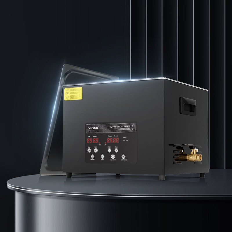 Ultraäänipesuri 15 l ruostumattomalla sisäsäiliöllä 40 kHz 360W digitaalinen ohjaus