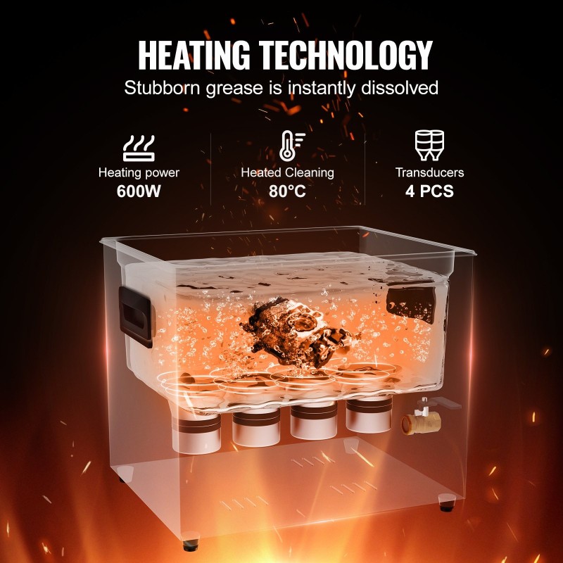 Ultraäänipesuri 10 L ruostumaton teräs 40 kHz KZ-F10 digitaalinen ohjauspaneeli