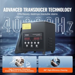 Ultraäänipuhdistin 2L ruostumattomasta teräksestä digitaalisella ohjauspaneelilla koti- ja ammattikäyttöön