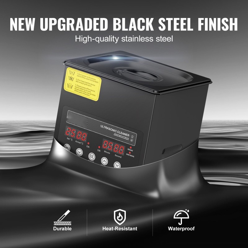 Ultraäänipuhdistin 2L ruostumattomasta teräksestä digitaalisella ohjauspaneelilla koti- ja ammattikäyttöön