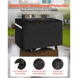 Grillinsuojus 600D polyesteri kolmikerroksinen vesitiivis musta