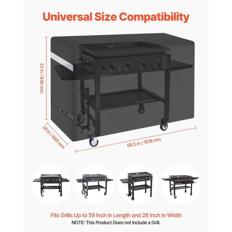 Grillinsuojus 600D polyesteri kolmikerroksinen vesitiivis musta