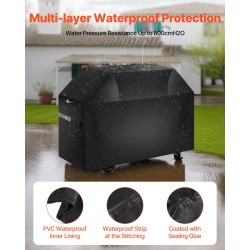 Grillin suojapeite 600D polyesteri vedenpitävä musta 48×27 tuumaa