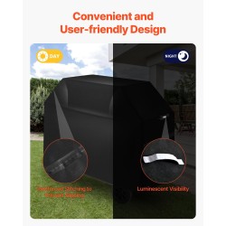 Grillin suojapeite 600D polyesteri vedenpitävä musta 48×27 tuumaa