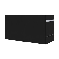 Grillinsuojus ulkogrillille 600D polyesteri vedenpitävä PVC-sisävuori musta heijastinraidat kaksi paria solkia