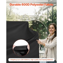 Grillinsuojus 600D polyesteri PVC-vuorilla vedenpitävä enintään 60 tuumaa pitkä 28 tuumaa leveä