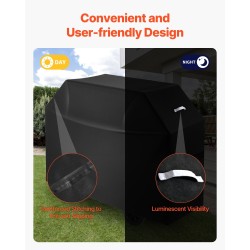 Grillinsuojus 600D polyesteri PVC-vuorilla vedenpitävä enintään 60 tuumaa pitkä 28 tuumaa leveä