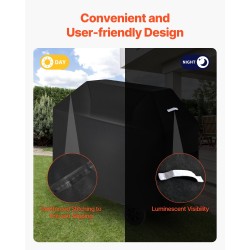 Grillisuoja 600D polyesteri 3-kerroksinen vedenpitävä musta sopii 52-tuumaisille grilleille