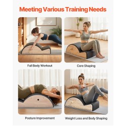 Pilates-selkäkaari luonnonkumipuusta suurikokoinen kaksipuolinen selkärangan harjoitusväline