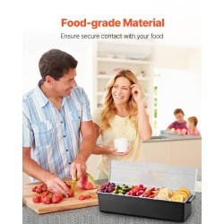 Jäähdytettävä mausteteline 6 lokeroa kunkin tilavuus 500 millilitraa BPA‑vapaa muovi läpinäkyvällä kannella