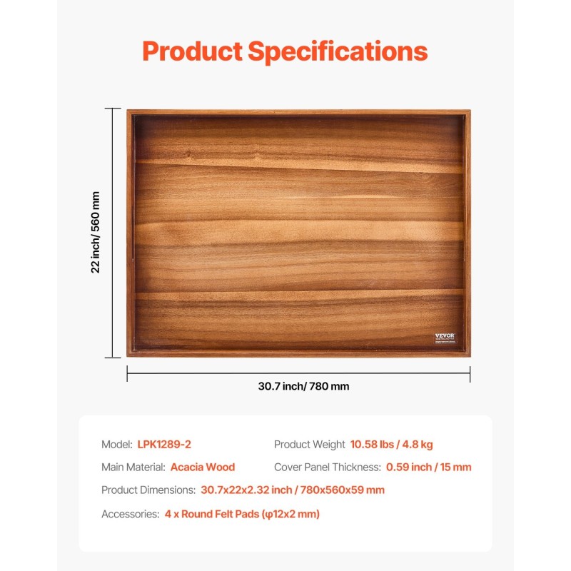 Liesitasosuoja ja leikkuulauta akaasiapuinen 76,2x55,9 cm alumiiniseoskahvoilla