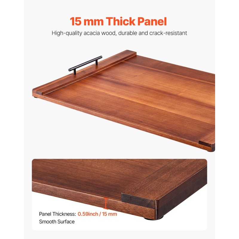 Liesikansi akaasiapuinen 76,2×55,9 cm kaasu- ja sähköliedelle kahvoilla