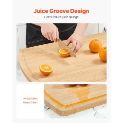 Bambupuinen liesitasosuoja ja leikkuulauta kaasu ja sähköliedelle 76,2×55,9 cm syvällä mehu-uralla