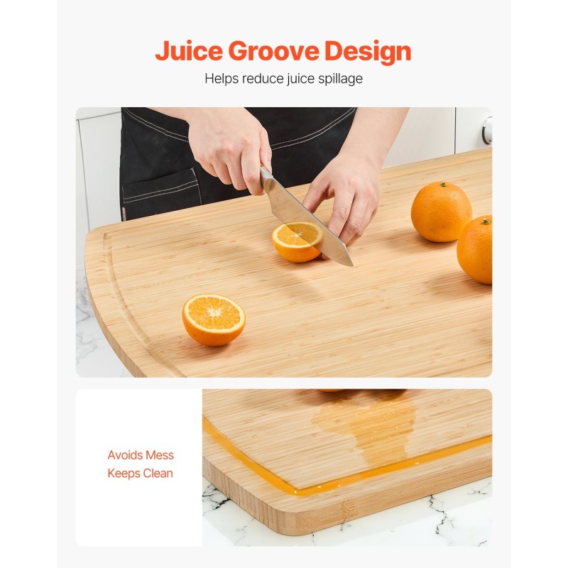 Bambupuinen liesitasosuoja ja leikkuulauta kaasu ja sähköliedelle 76,2×55,9 cm syvällä mehu-uralla