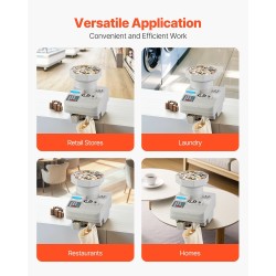 Kolikkolaskuri ja lajittelija ammattikäyttöön 11000 kolikkoa 1300 kpl minuutissa LED-näyttö