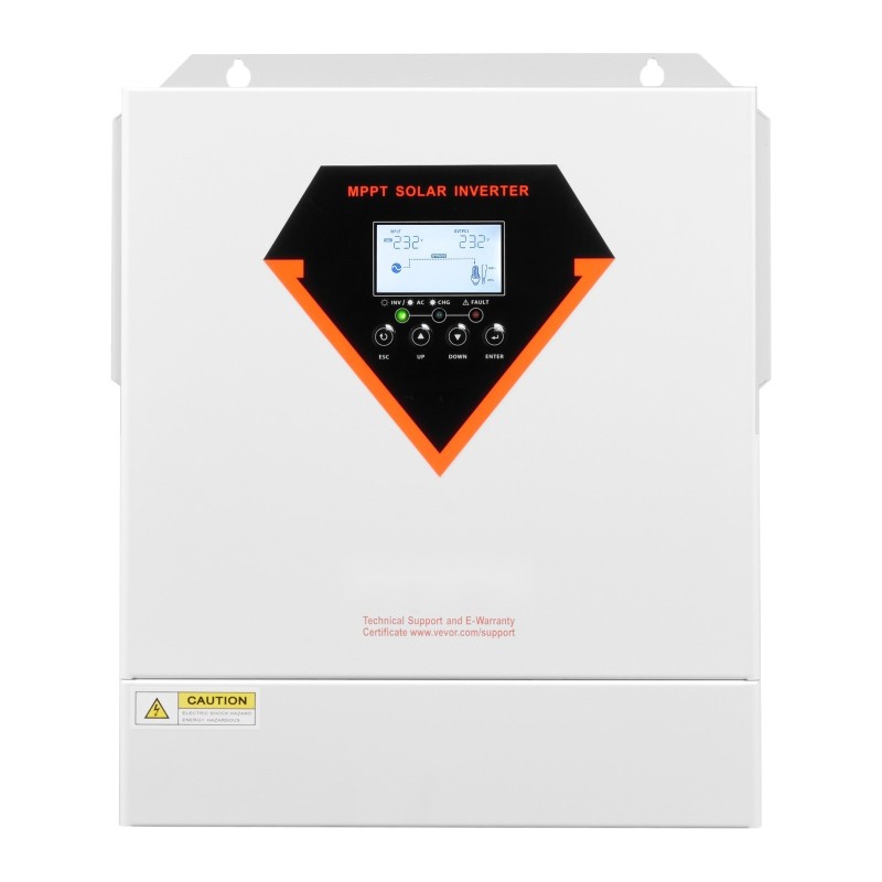 Hybridi-aurinkoinvertteri 3500W 24V 100A MPPT-lataussäätimellä puhdas siniaalto WiFillä