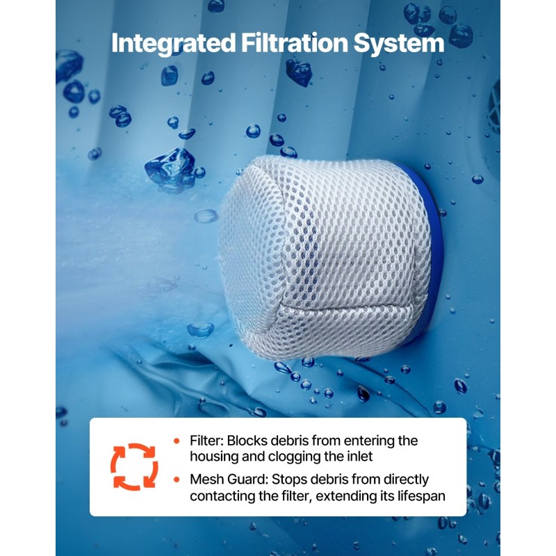 Puhallettava ulkoporeallas PVC-verkkokangas 4–6 henkilölle 1850×660 mm 130 hierontasuihkua