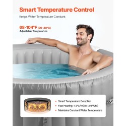 Täytettävä poreallas PVC-verkkomateriaali ulkokäyttöön halkaisija 240 cm 6–8 hengelle